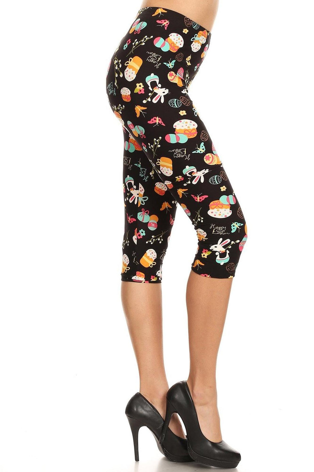 Buttery Soft Easter Extravaganza Plus Size  Capris