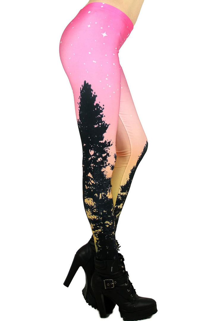 Premium Graphic Pink Horizon Leggings