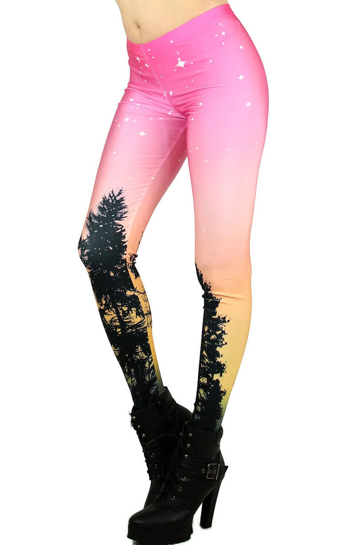 Premium Graphic Pink Horizon Leggings