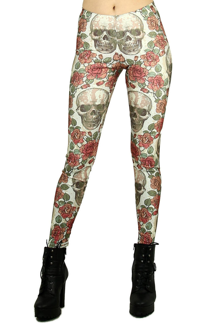Premium Graphic Old Skull Leggings