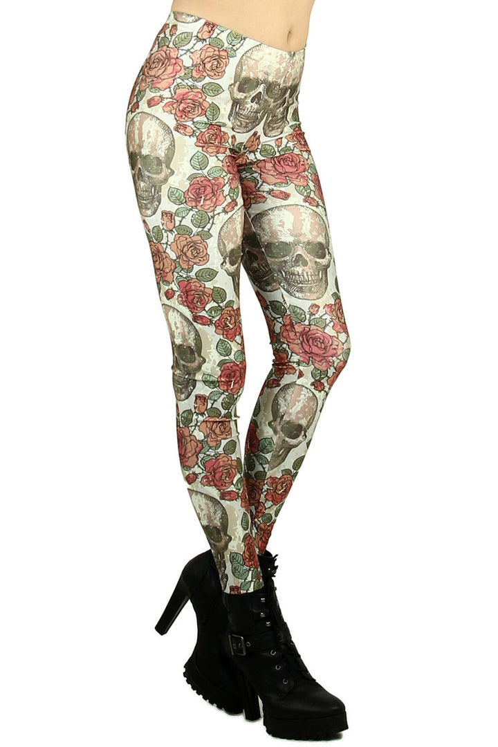 Premium Graphic Old Skull Leggings