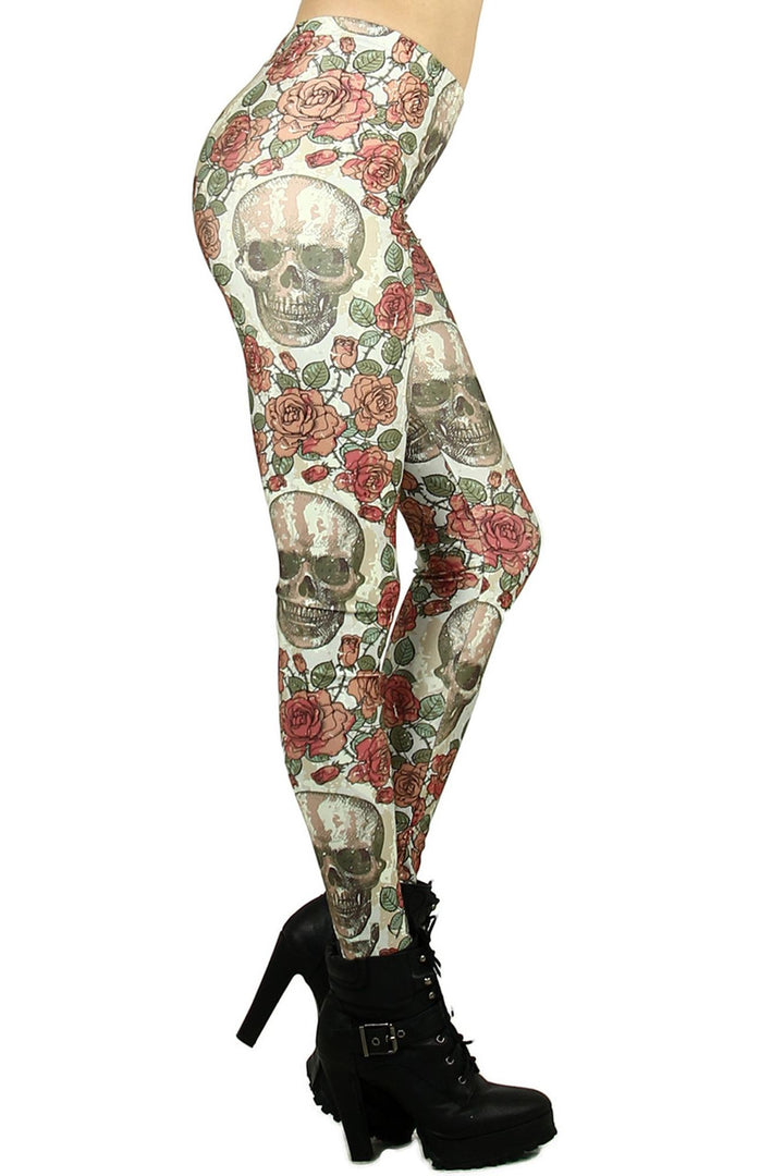 Premium Graphic Old Skull Leggings