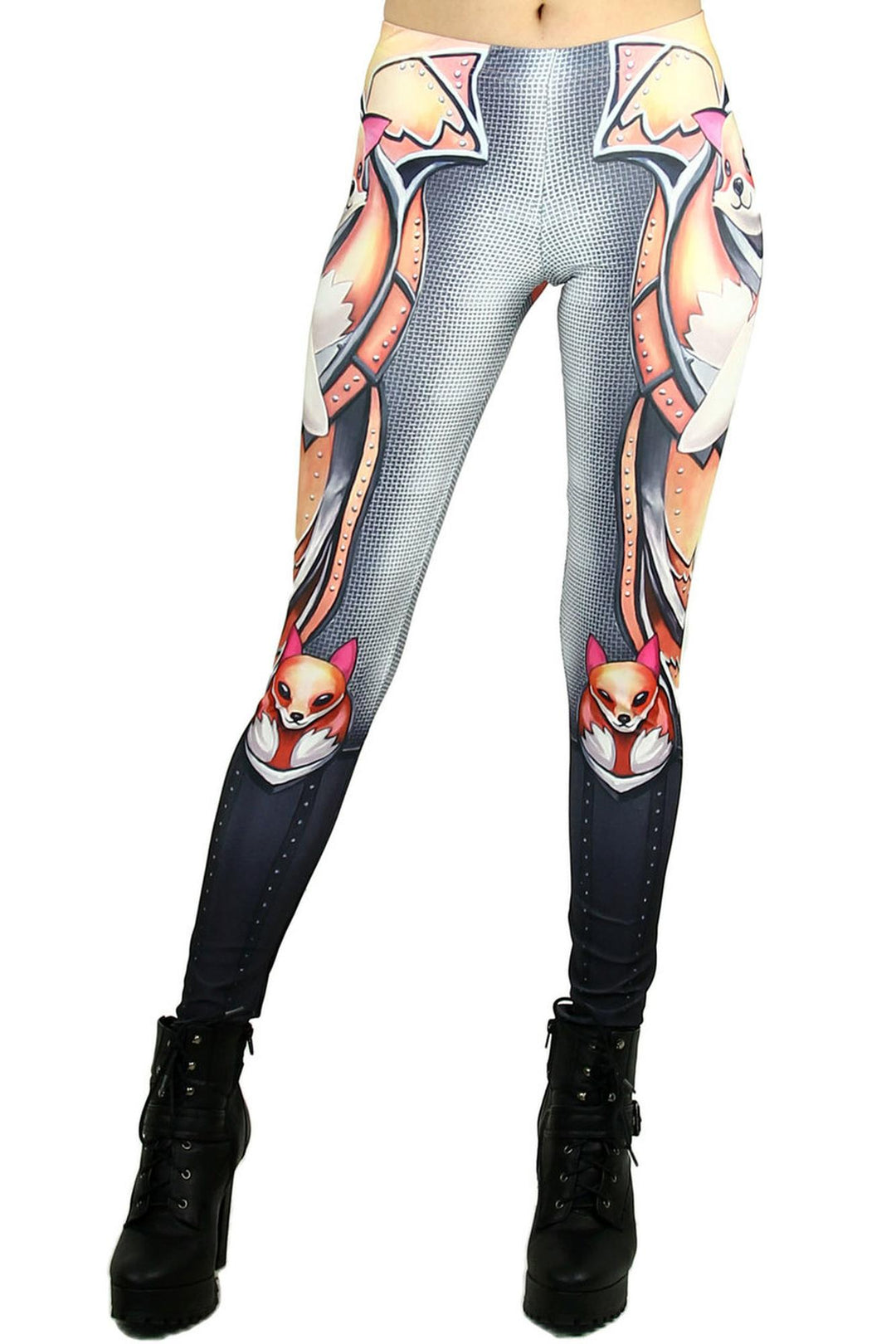 Graphic Printed Foxy Armor Leggings