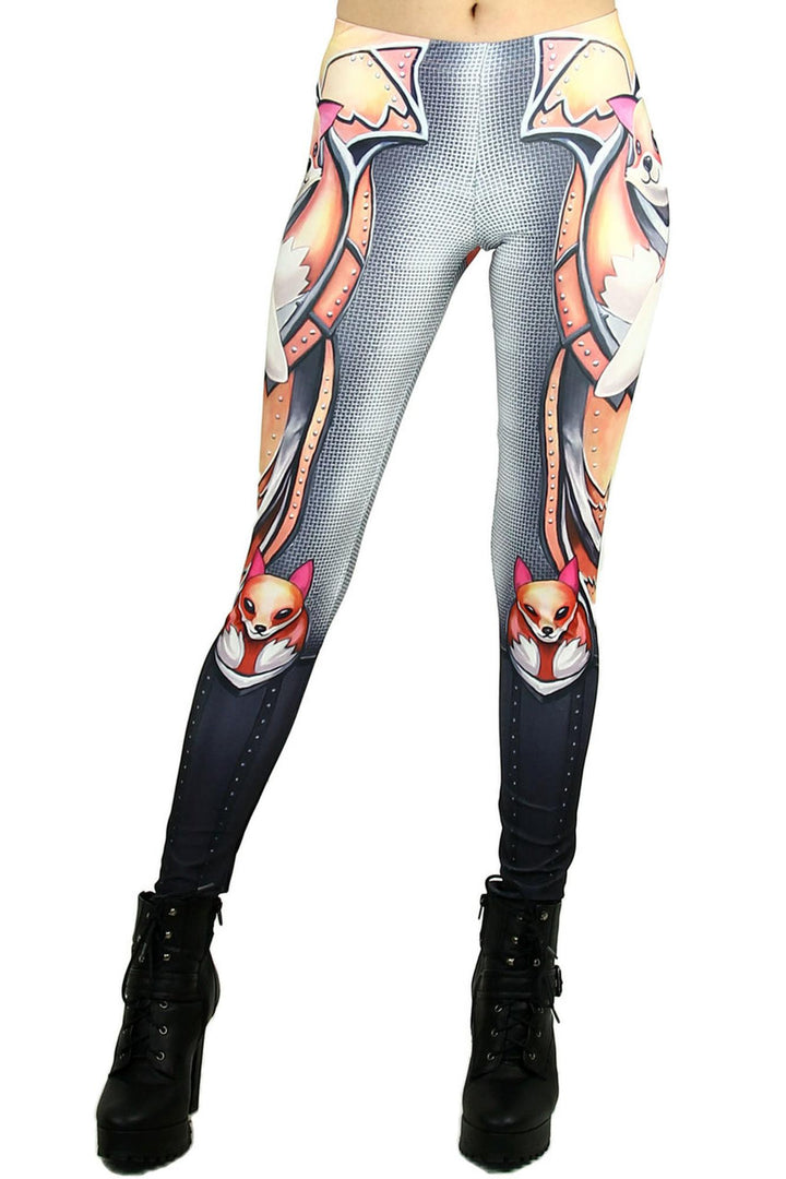 Graphic Printed Foxy Armor Leggings