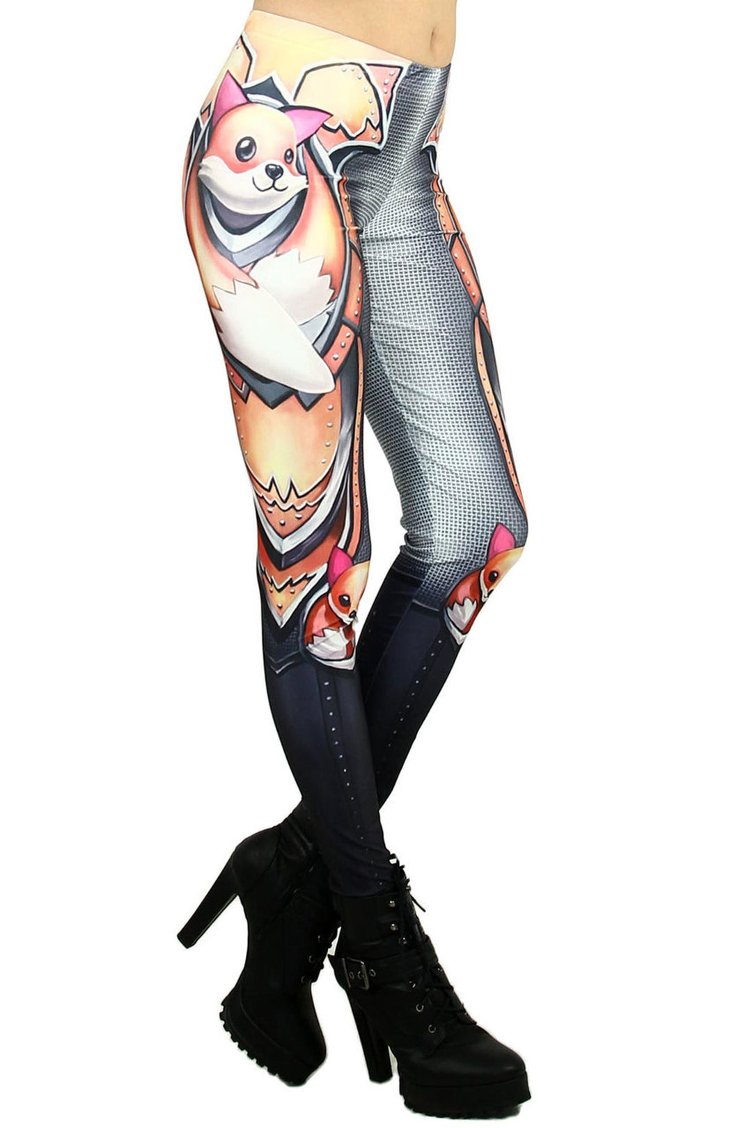 Graphic Printed Foxy Armor Leggings