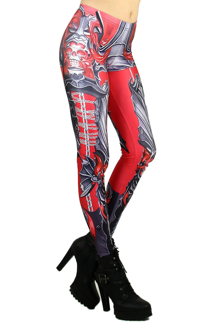 Premium Graphic Demon Armor Leggings