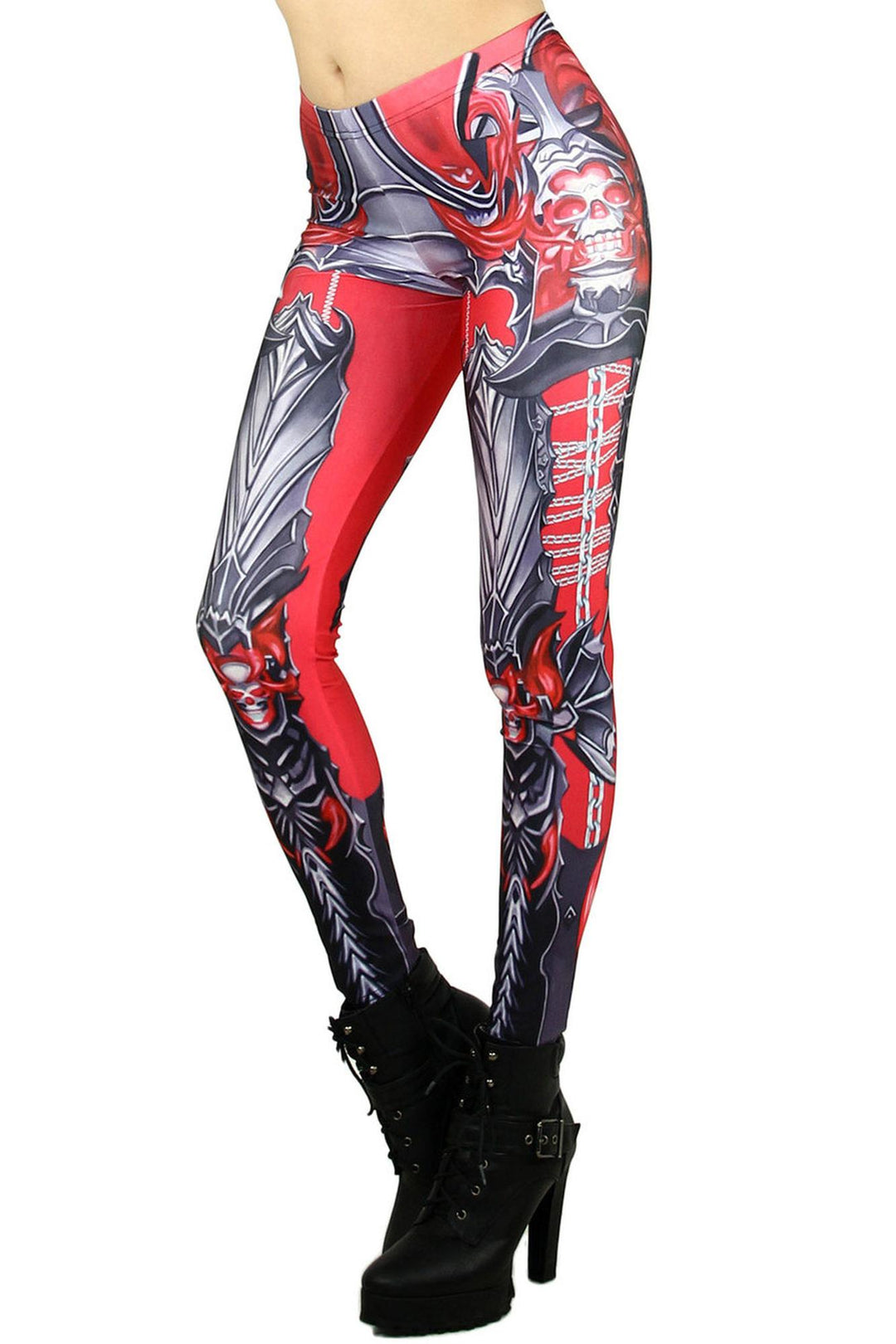 Premium Graphic Demon Armor Leggings