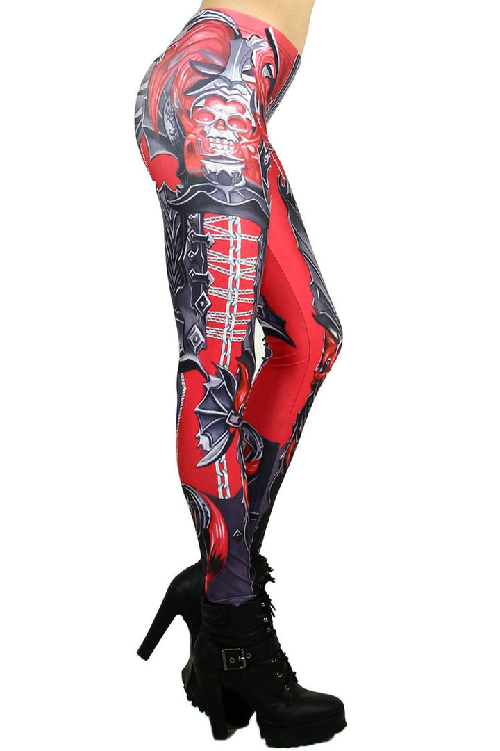 Premium Graphic Demon Armor Leggings