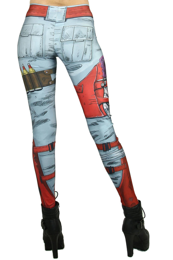Graphic Print Comic Mercenary Leggings