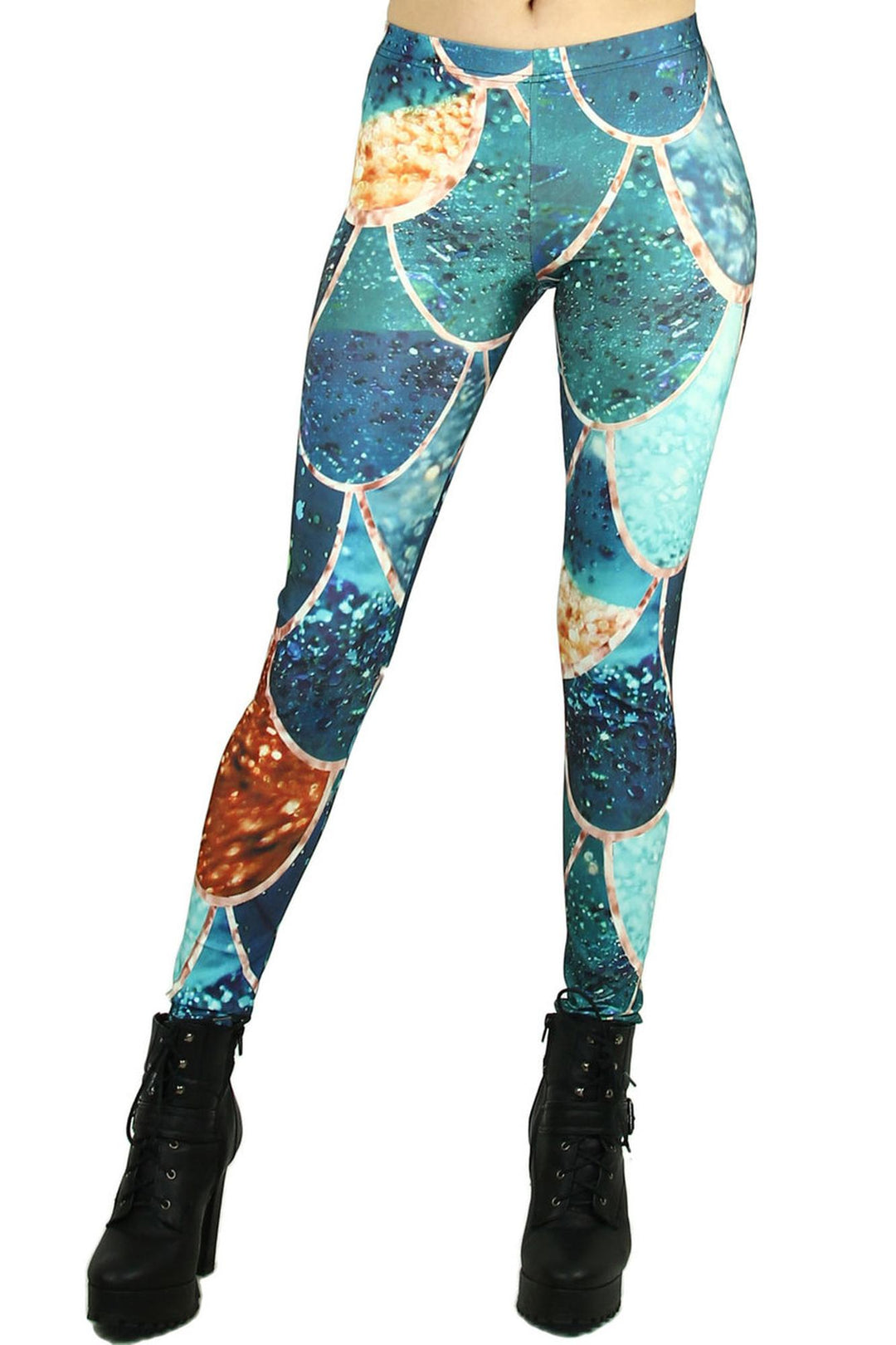 Graphic Print Abstract Nature Leggings