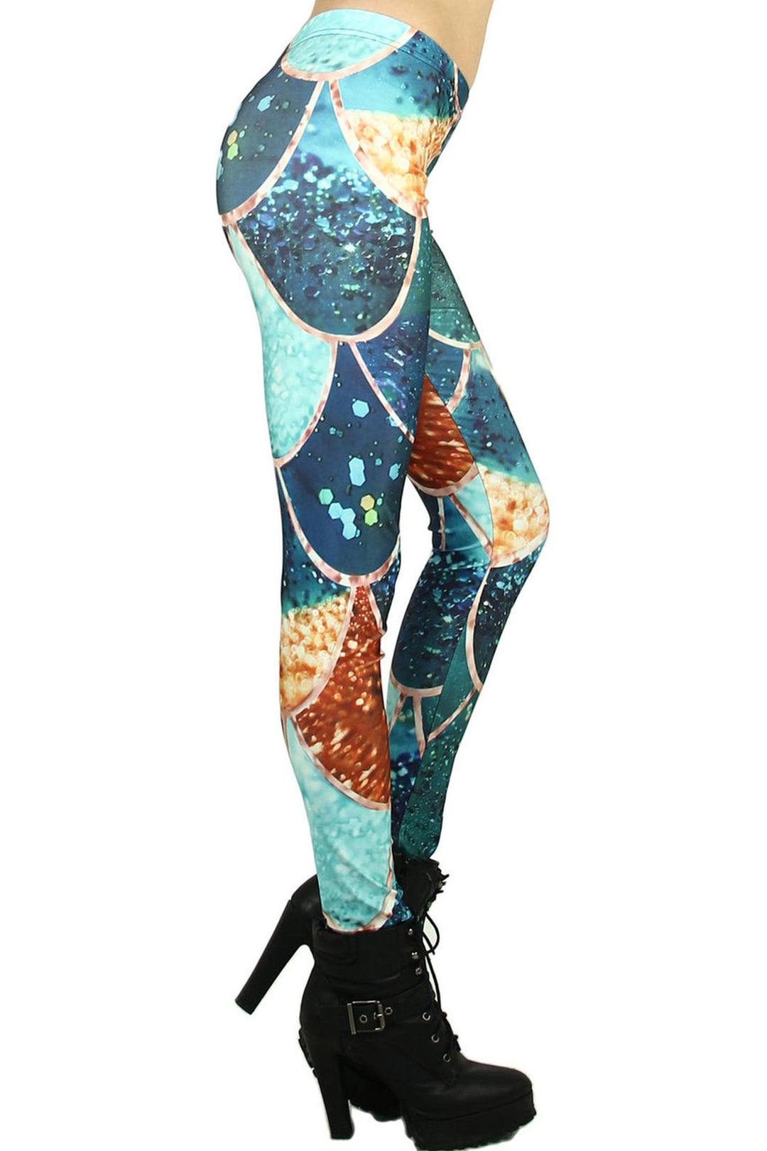 Graphic Print Abstract Nature Leggings