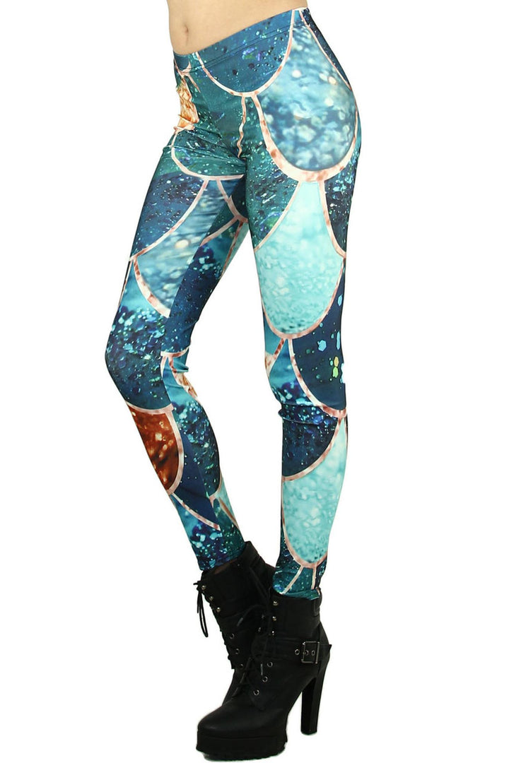 Graphic Print Abstract Nature Leggings