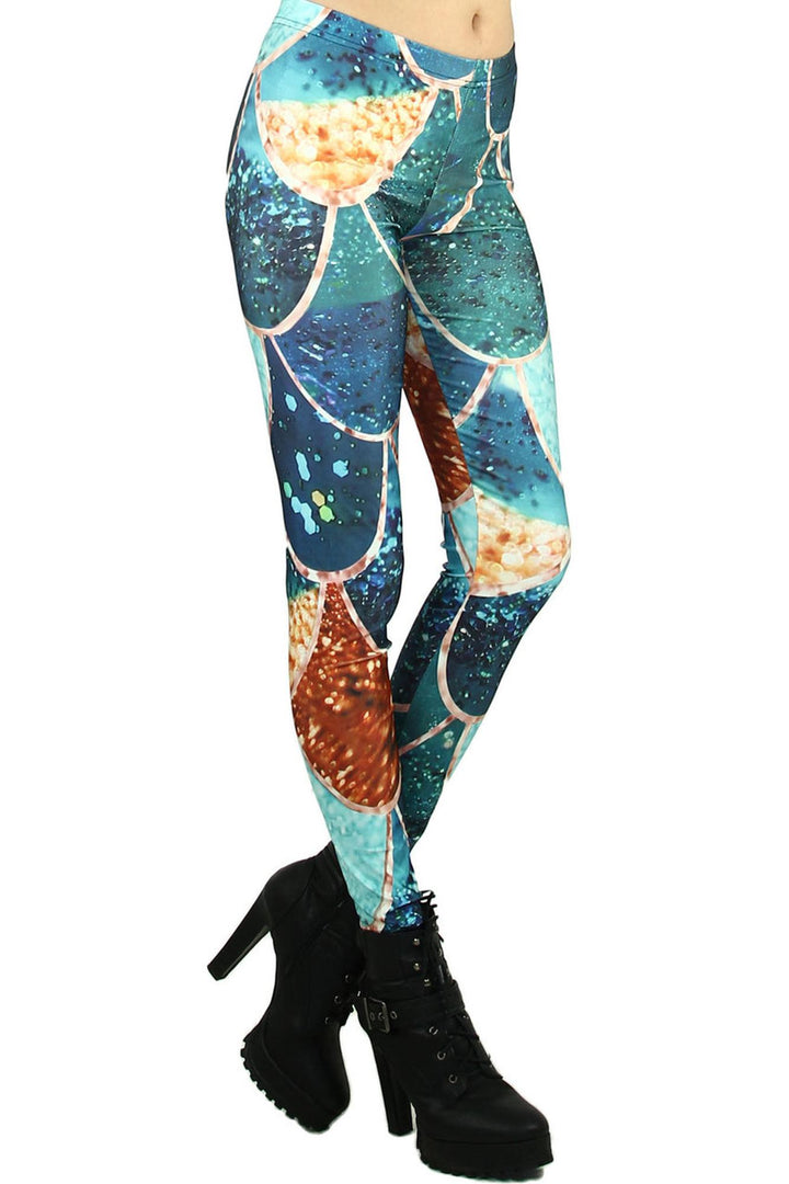 Graphic Print Abstract Nature Leggings