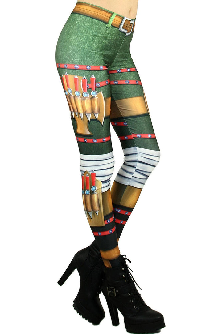 Graphic Print Combat Vixen Leggings