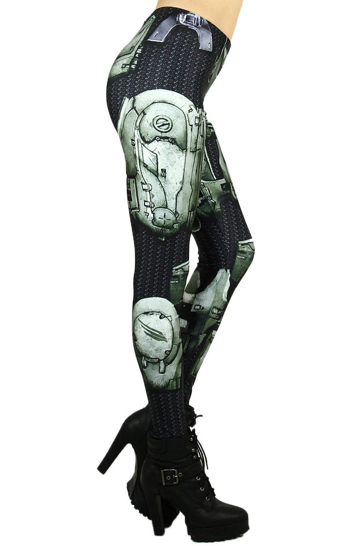 Premium Graphic Cyber Armor Bot Leggings