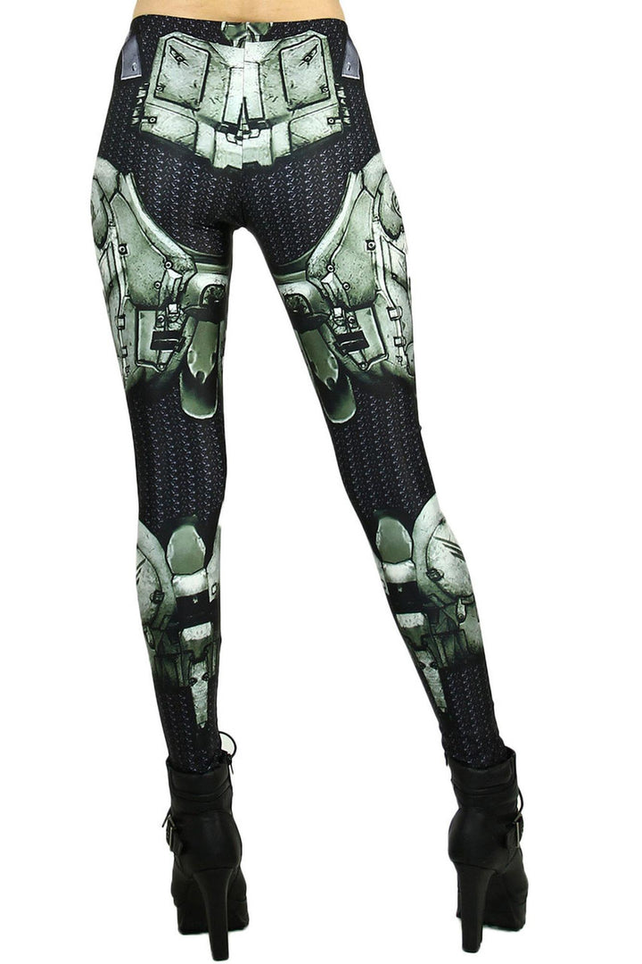 Premium Graphic Cyber Armor Bot Leggings