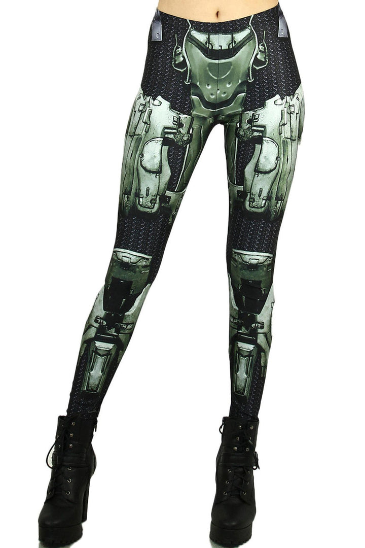 Premium Graphic Cyber Armor Bot Leggings