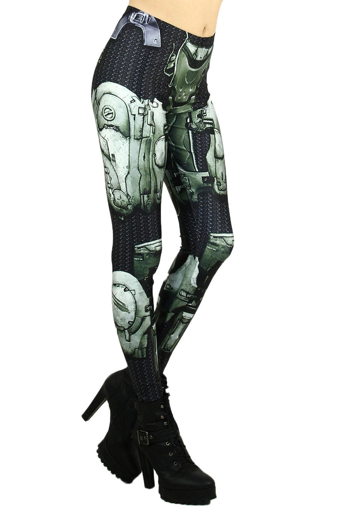 Premium Graphic Cyber Armor Bot Leggings