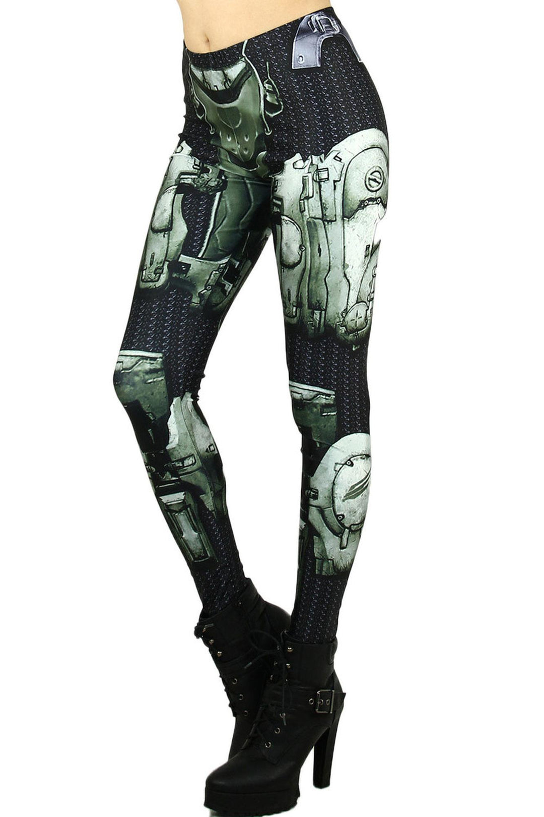 Premium Graphic Cyber Armor Bot Leggings