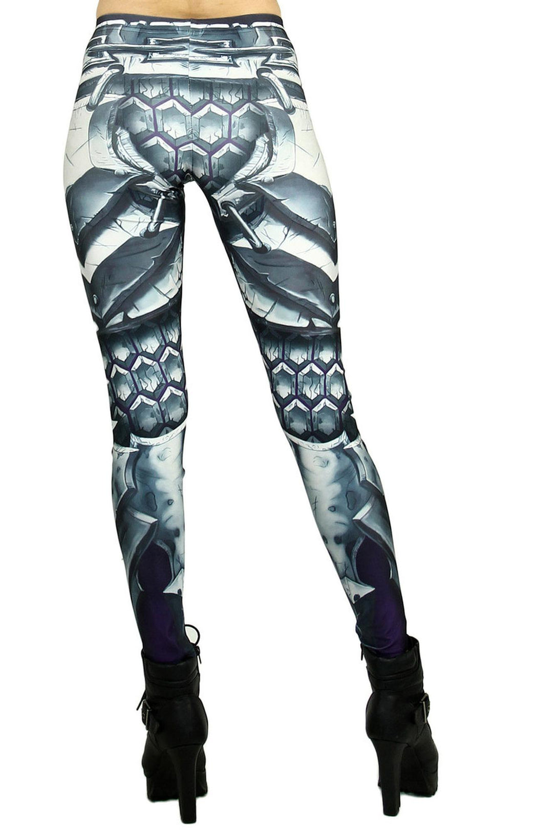 Premium Graphic Chunky Plate Armor Leggings