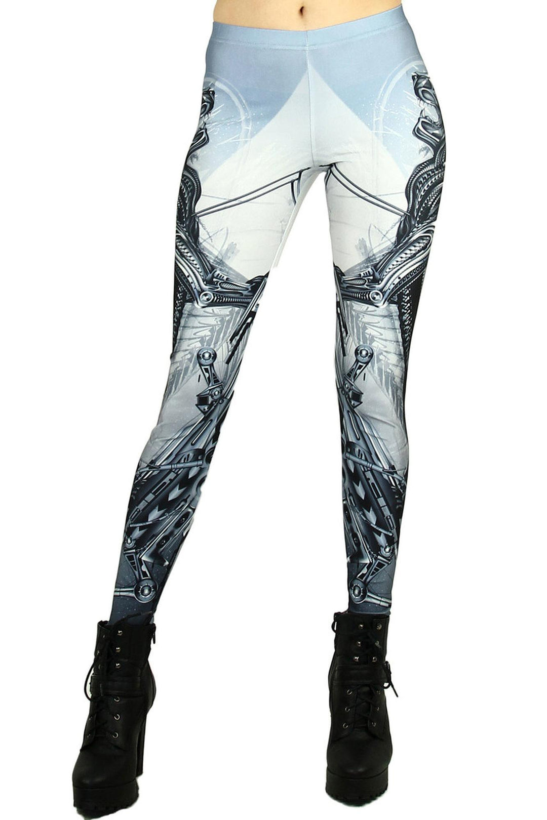 Graphic Printed Cyborg Lion Leggings