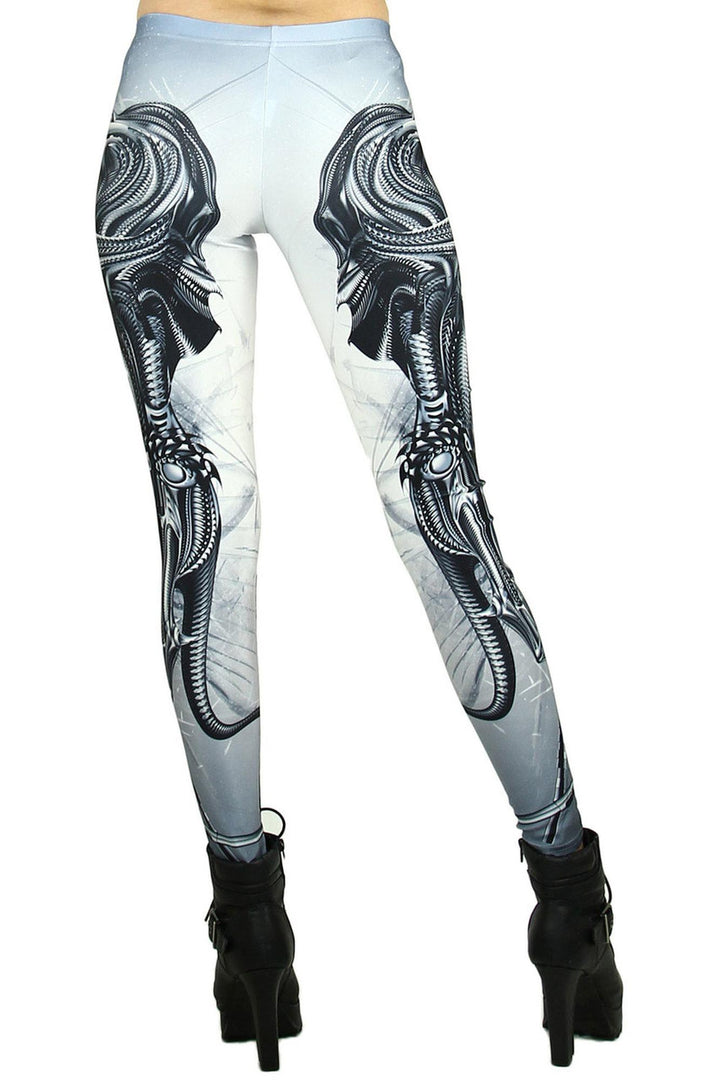 Graphic Printed Cyborg Lion Leggings