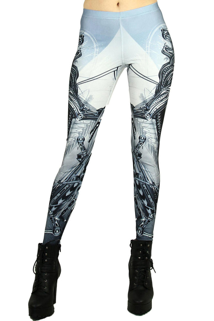 Graphic Printed Cyborg Lion Leggings