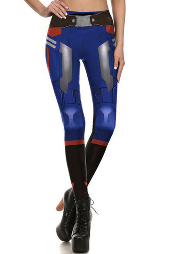 Premium Graphic Battle Blue Leggings 1