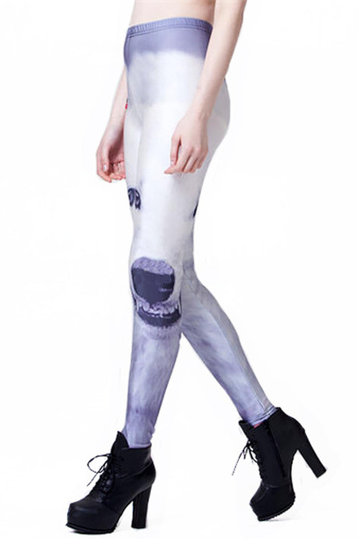 Graphic Snow Wolf Leggings