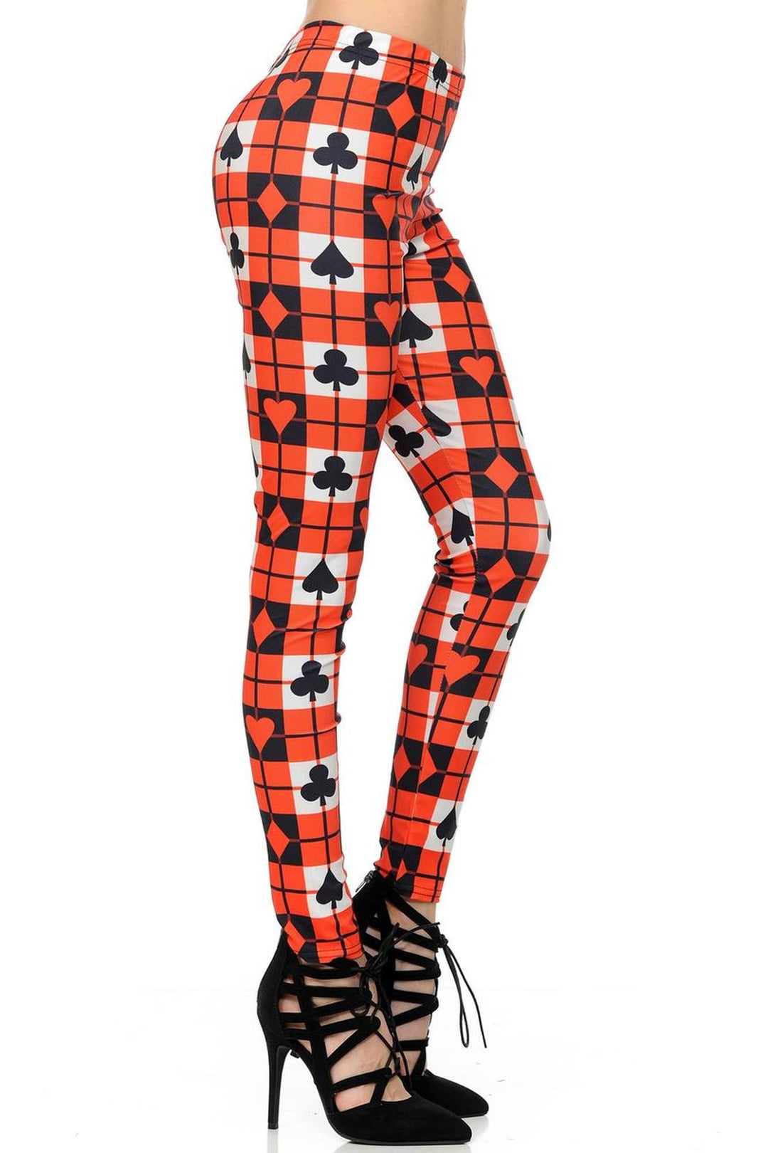 Graphic Print Playing Card Leggings