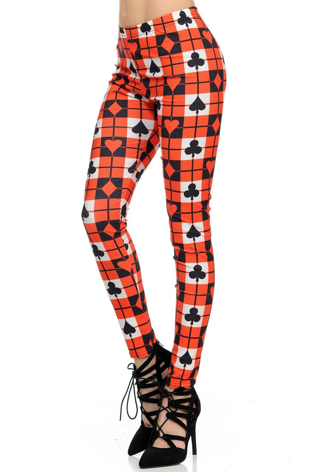 Graphic Print Playing Card Leggings
