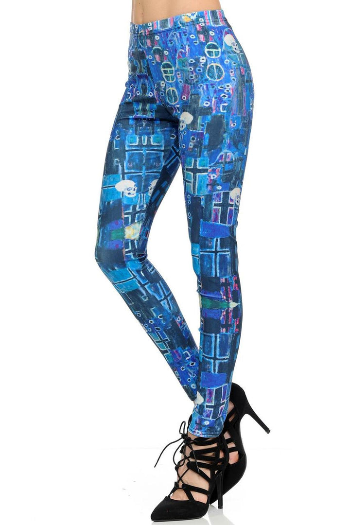 Graphic Skull and Cross Leggings