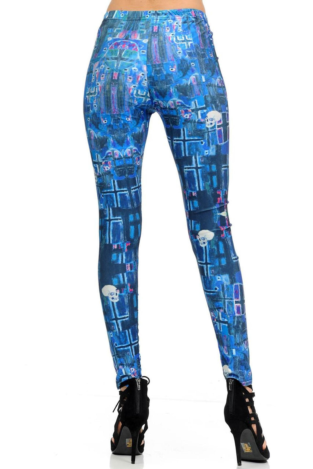 Graphic Skull and Cross Leggings