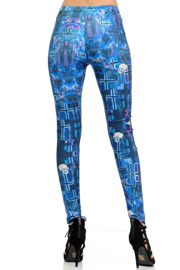 Graphic Skull and Cross Leggings