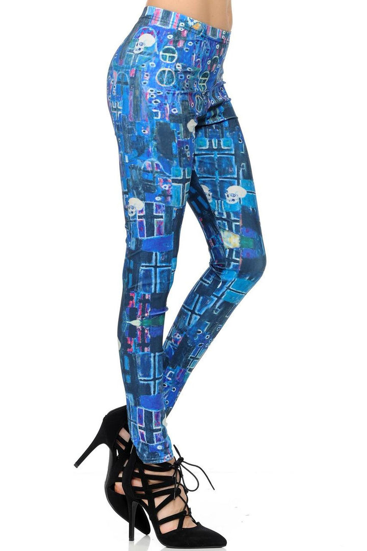 Graphic Skull and Cross Leggings
