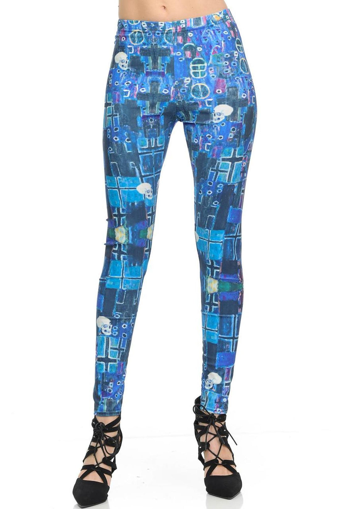 Graphic Skull and Cross Leggings