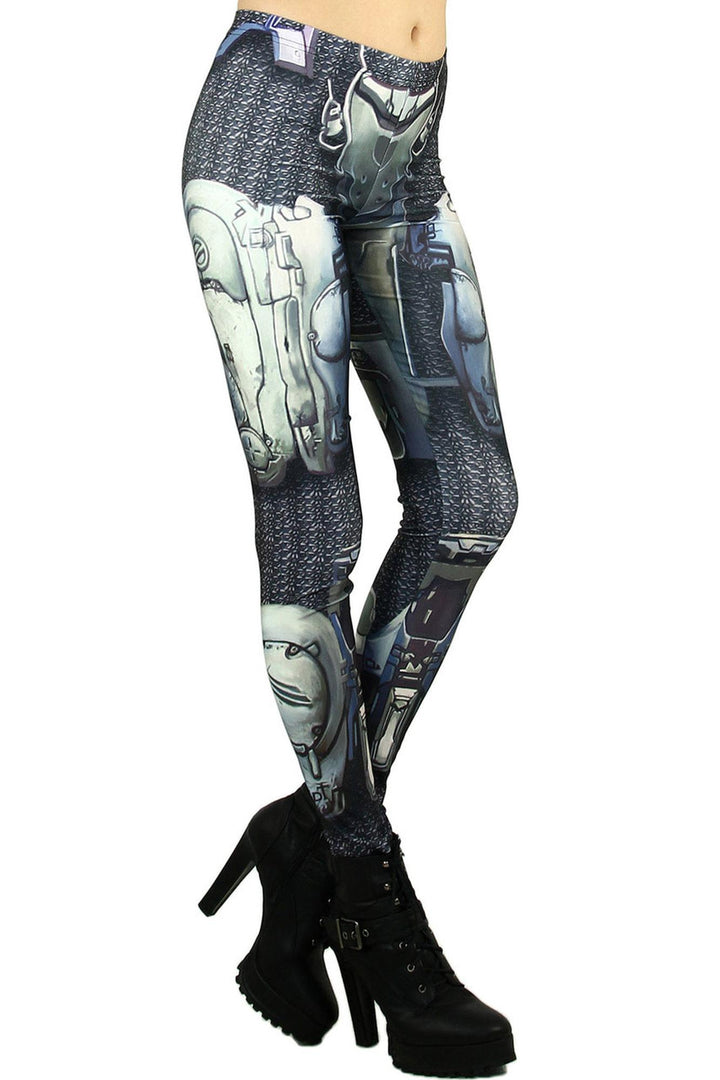 Graphic Robotic Armor Leggings 1
