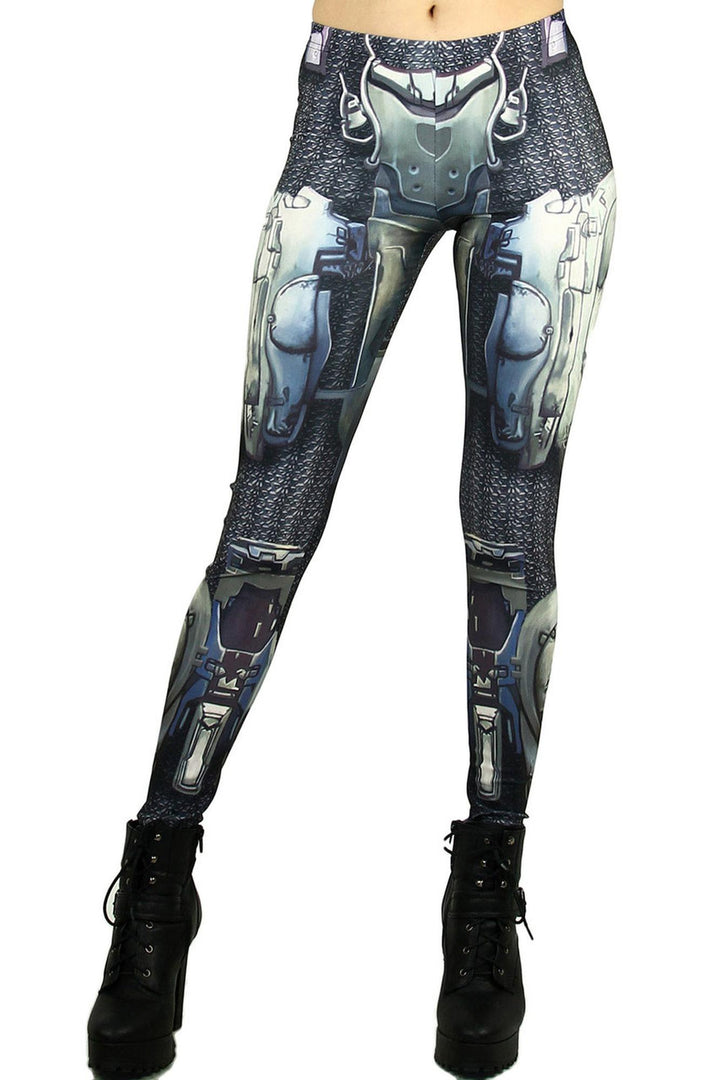 Graphic Robotic Armor Leggings 1