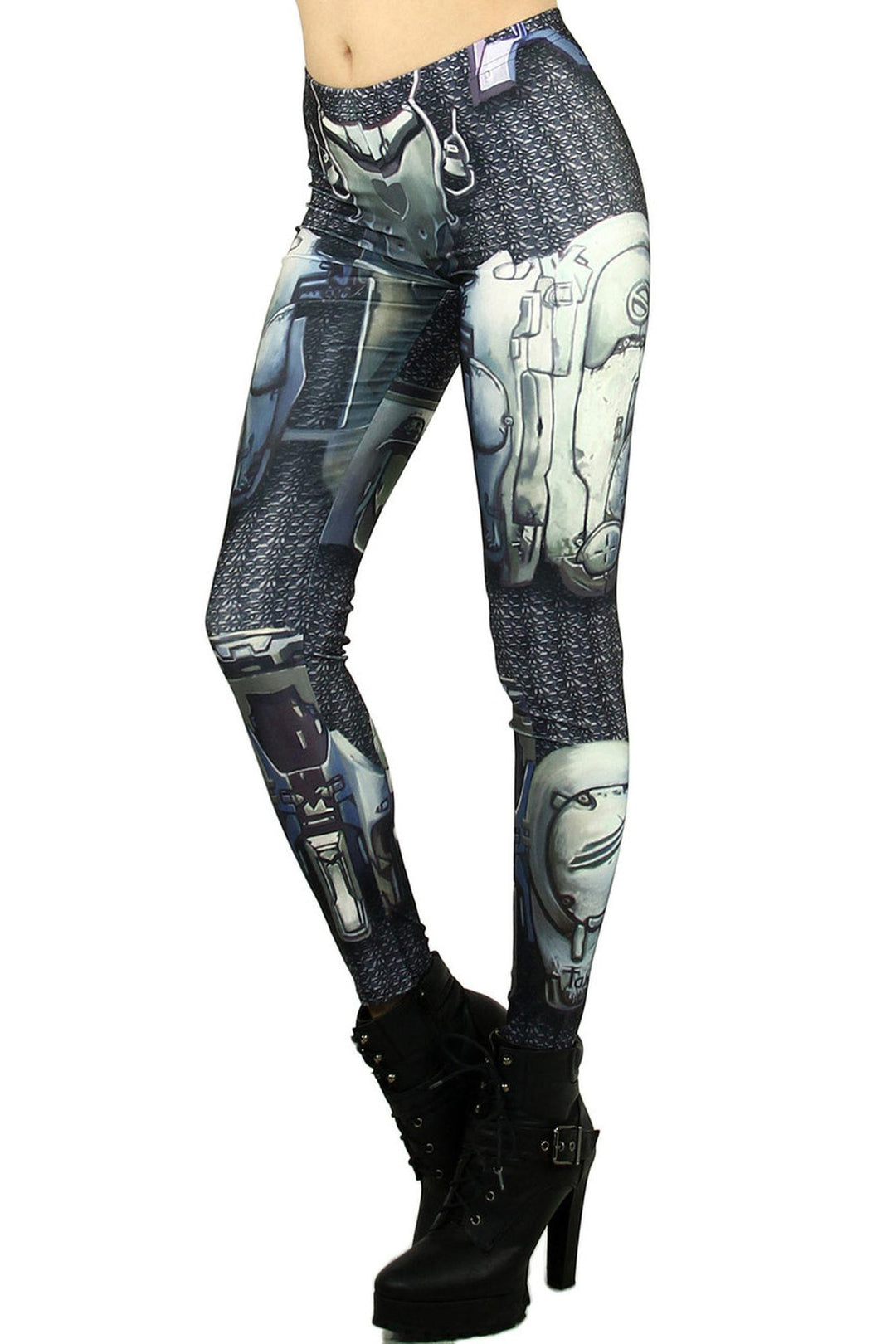 Graphic Robotic Armor Leggings 1
