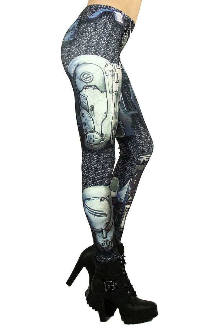 Graphic Robotic Armor Leggings 1