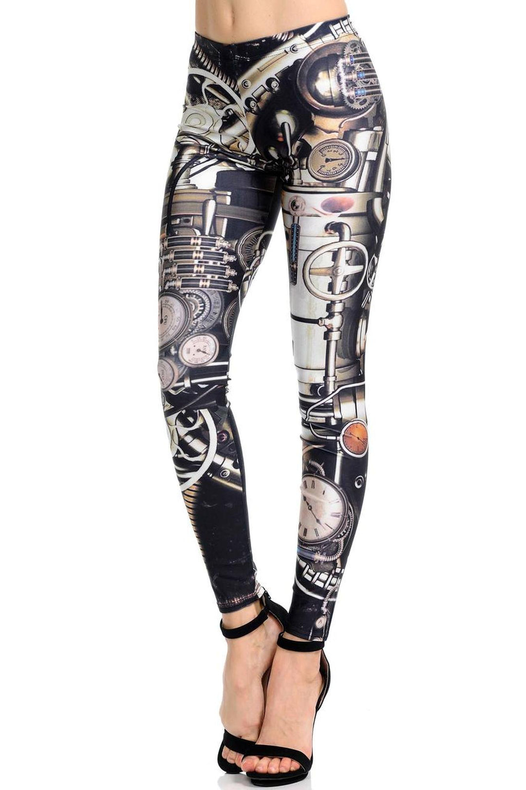 Premium Graphic Print Moxie Steampunk Leggings