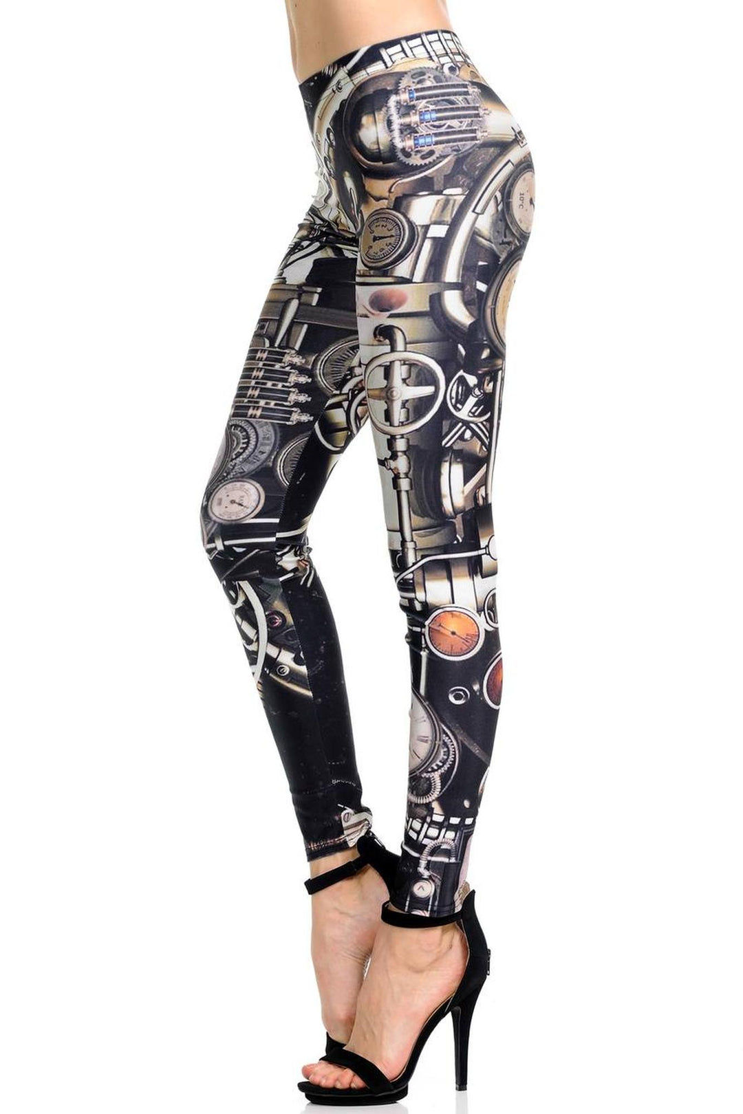 Premium Graphic Print Moxie Steampunk Leggings