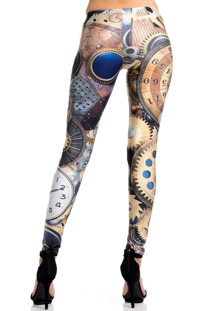 Premium Graphic Print Precision Steampunk Leggings
