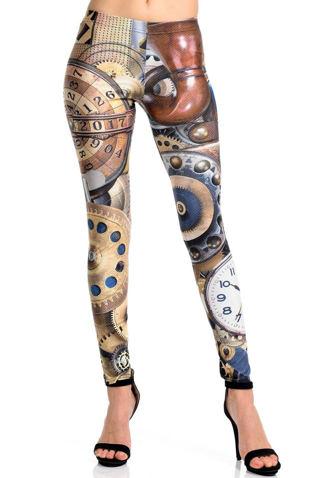 Premium Graphic Print Precision Steampunk Leggings