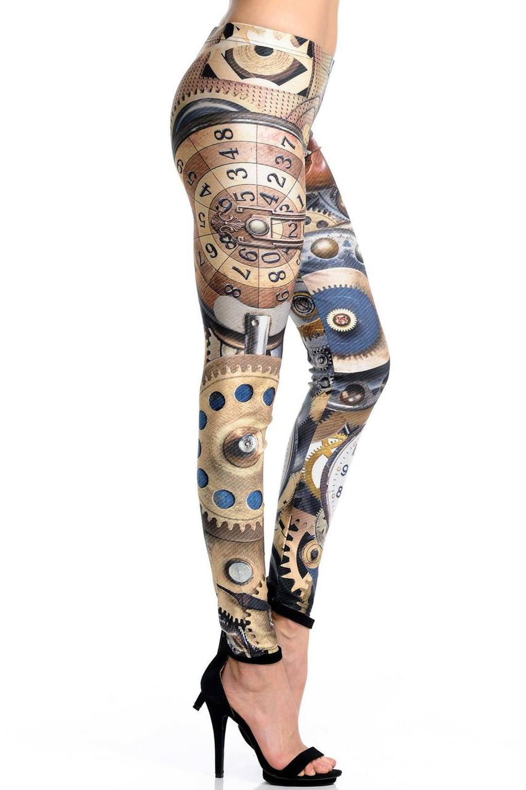 Premium Graphic Print Precision Steampunk Leggings