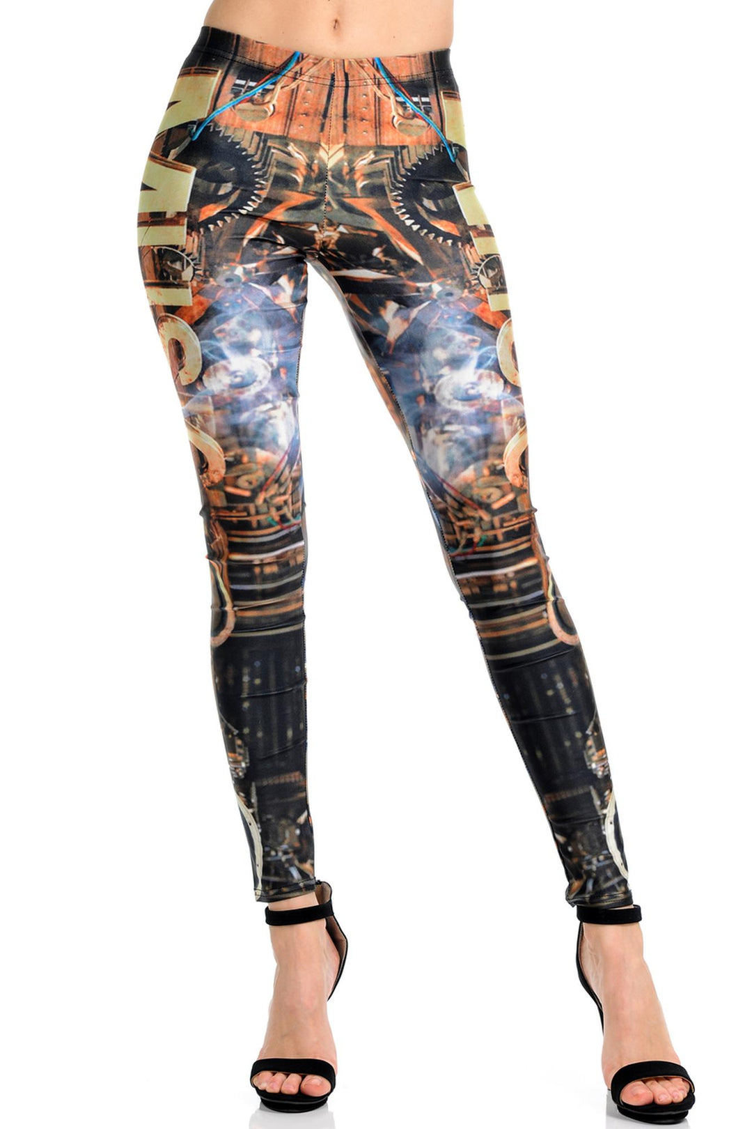 Premium Graphic Print Music Steampunk Leggings