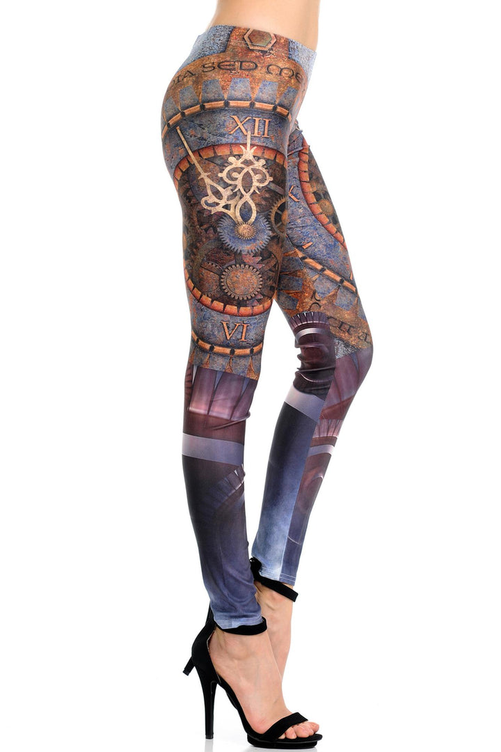Premium Graphic Print Romanus Steampunk Leggings