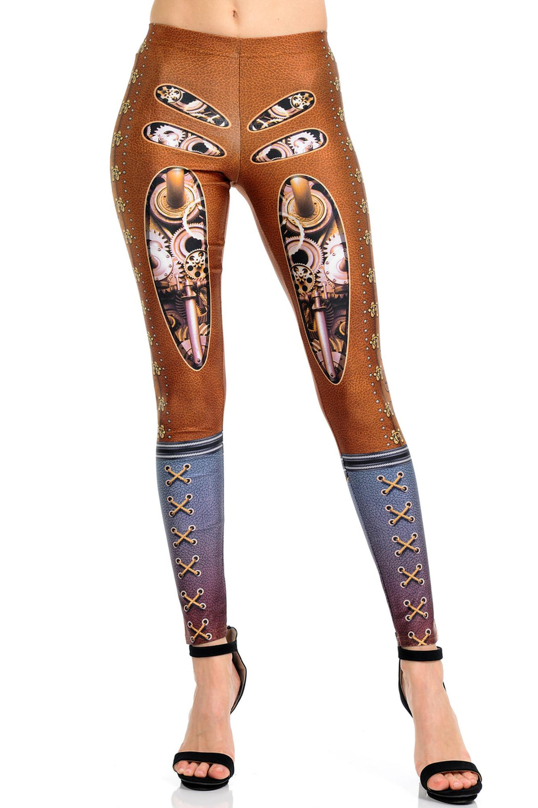Premium Graphic Print Bionic Steampunk Leggings
