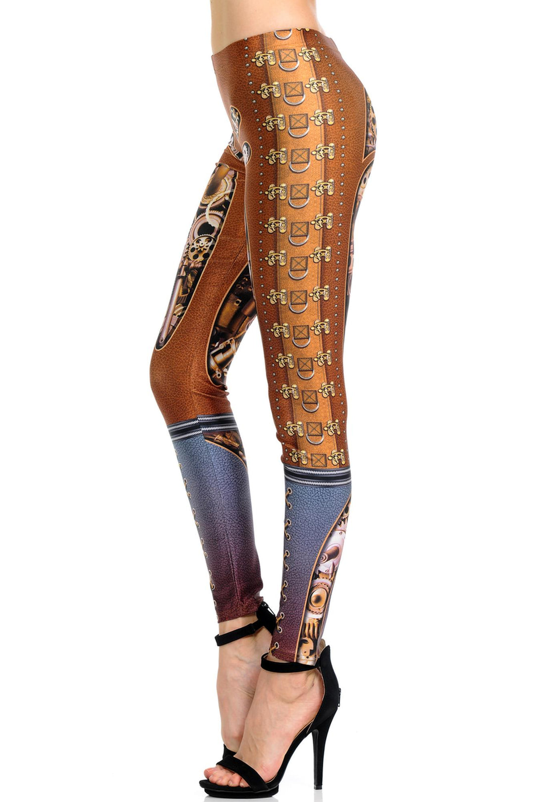 Premium Graphic Print Bionic Steampunk Leggings