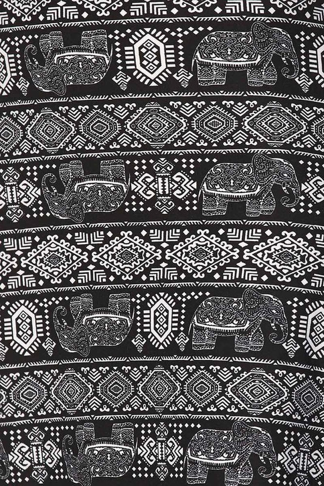 Buttery Soft Tribal Elephant Criss Cross Strap Mini Dress